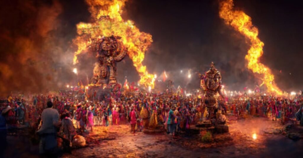 Ravana Dahan During Dussehra 2024