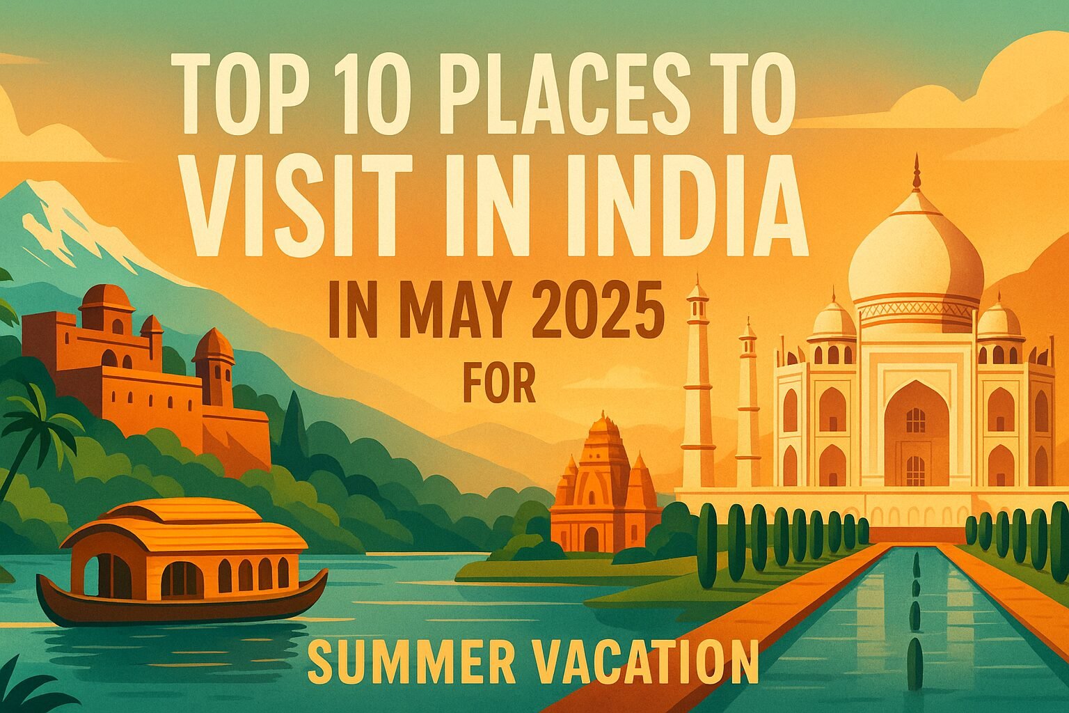 top10 places to visit in India in May 2025